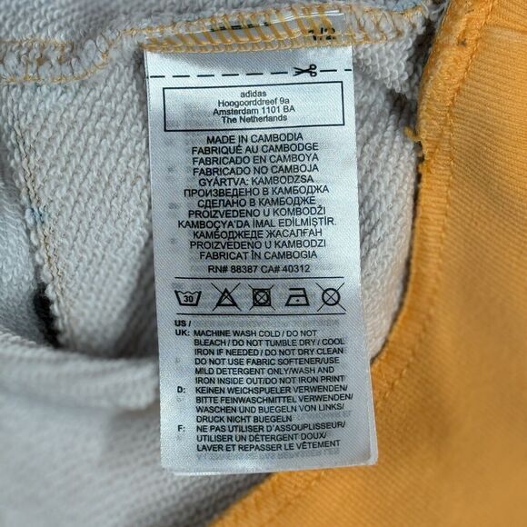 Adidas Adventure AOP Sweatshirt Men Medium Orange Blue Zig Zag Stripe Streetwear - Picture 11 of 12